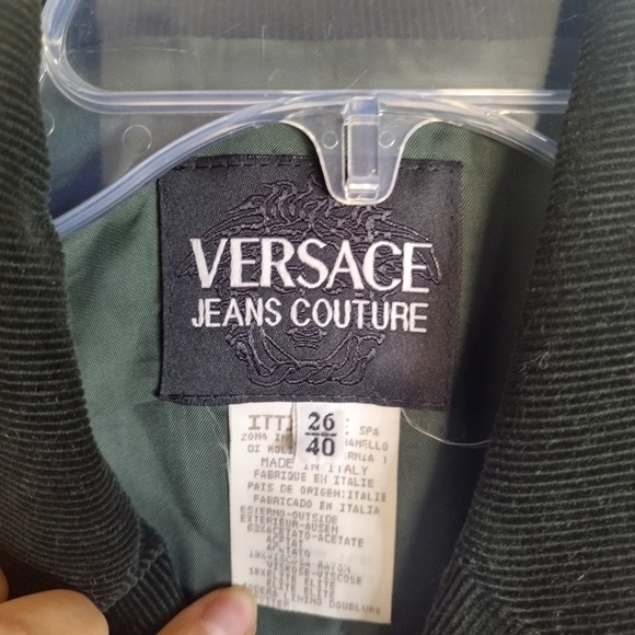 Versace jeans couture green button down blazer sz 40/4 - Picture 6 of 12